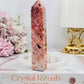 Gorgeous Pink Druzy Crazy Lace Agate Tower 11.5cm