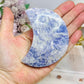 Purple Jade Carved Moon 9cm