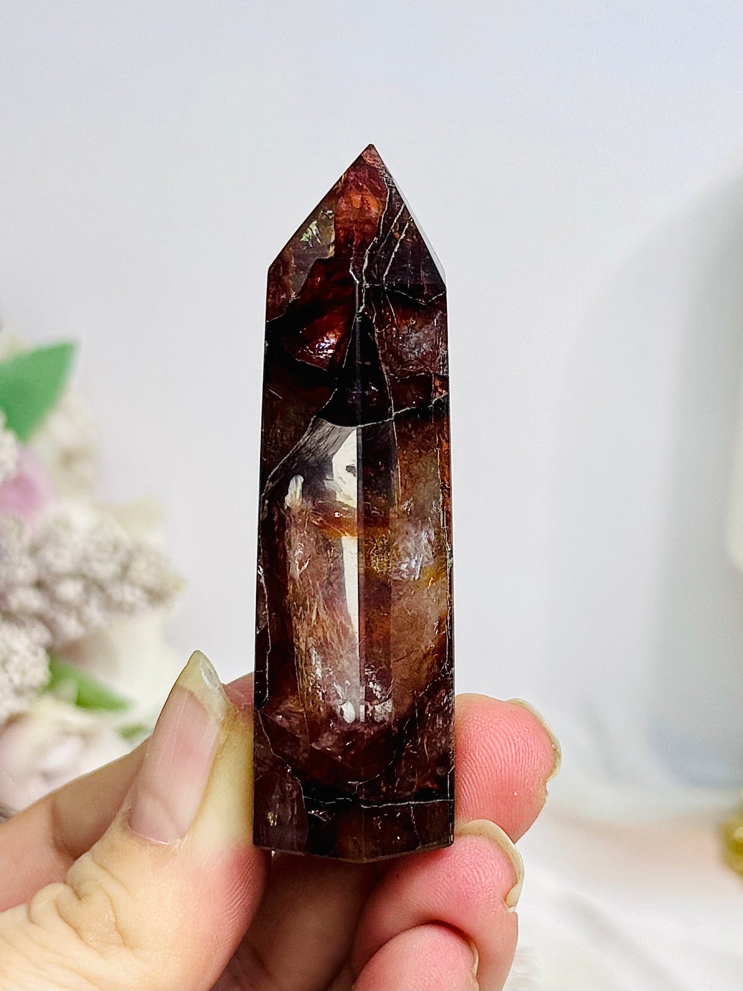 High Grade Fire Quartz Tower 7cm