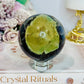 Large Volcano Agate (UV Reactive) Sphere On Stand 378g