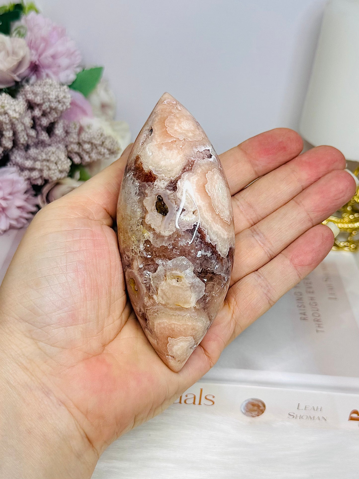 High Grade Druzy Pink Amethyst Egg | Freeform on Stand 17cm 290g