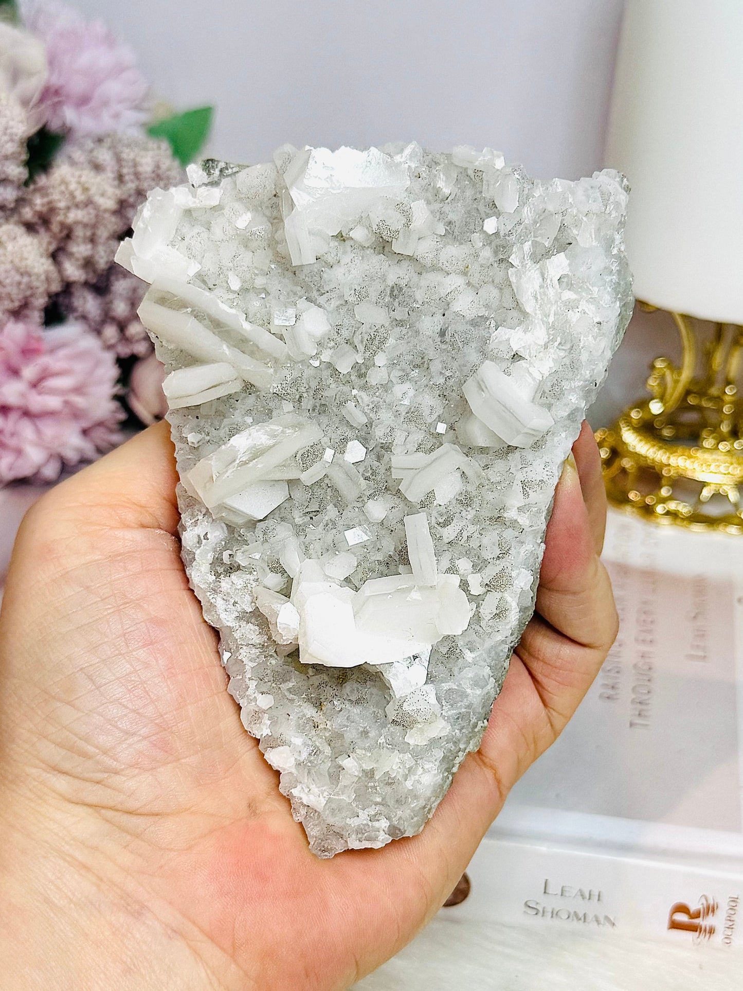 White Sandwich Calcite Specimen | Slab 11cm