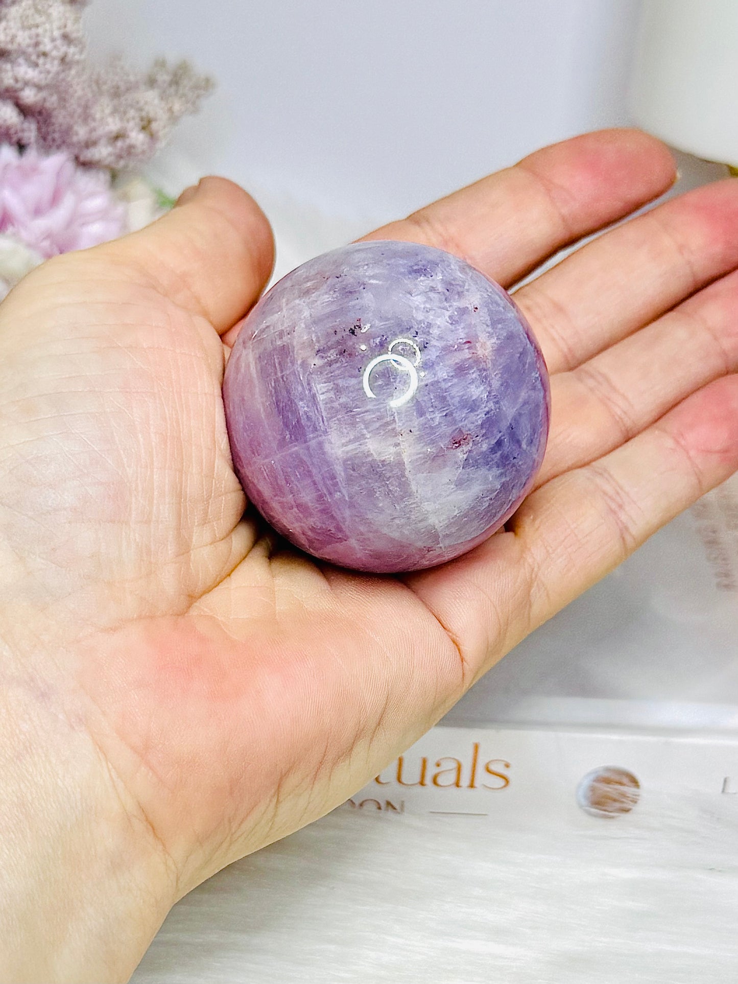 Kunzite Sphere On Stand 153g