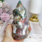 Large Ocean Jasper Carved Flame 14cm 706g