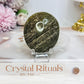 Large Ocean Jasper Palm Stone (stand is display only)