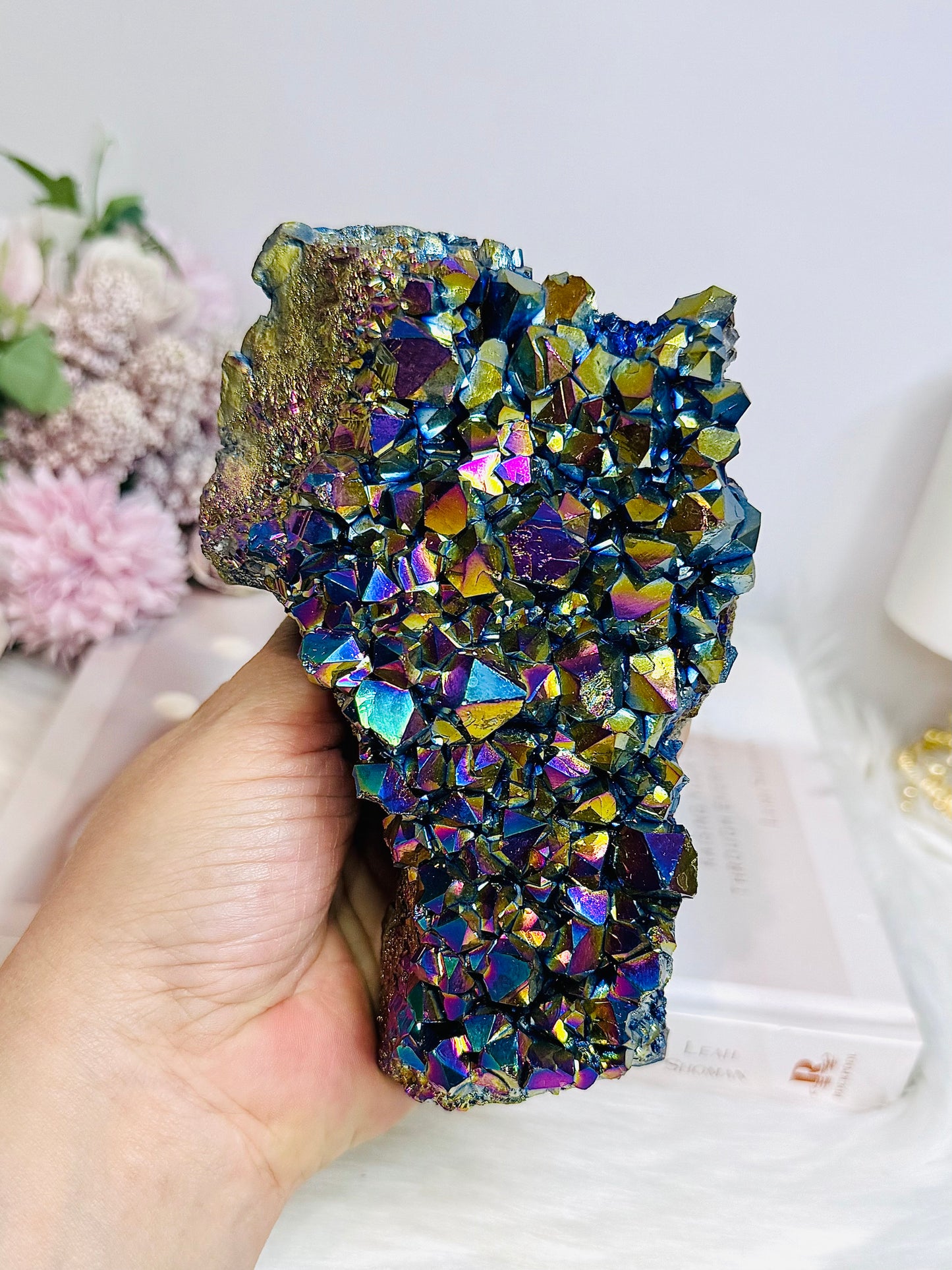 Aura Titanium Quartz Large Cluster 14cm 702g