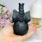 Shungite Carved Skull with Dragon 11cm