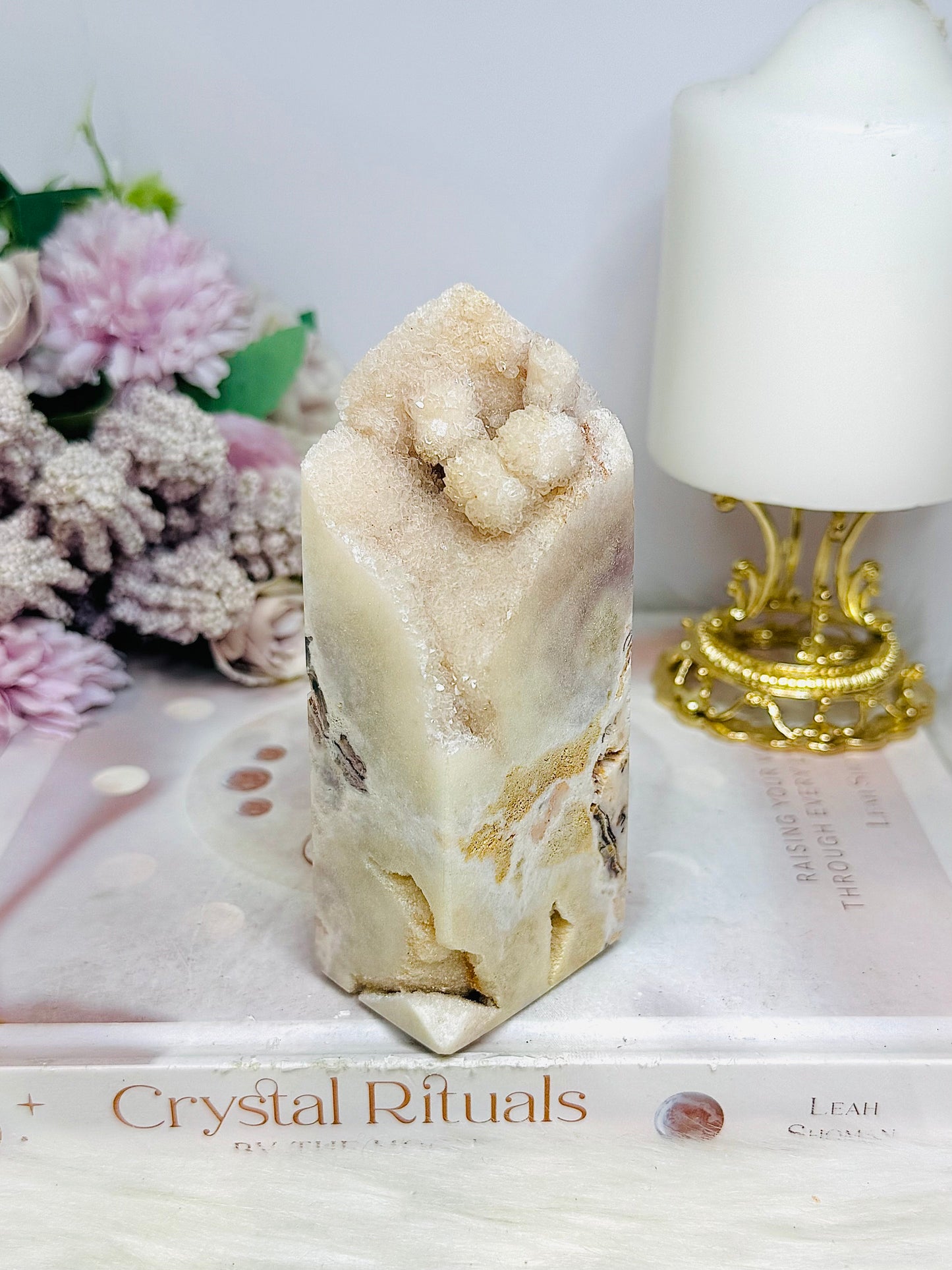 Large Pink Amethyst Druzy Freeform | Tower 12cm 336grams