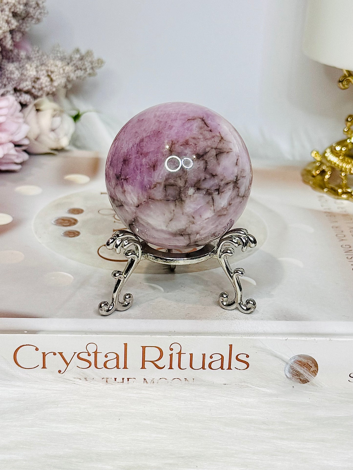 Kunzite Sphere On Stand 202g