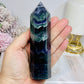 High Grade Rainbow Fluorite Tower 345g 13cm