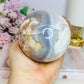 Large Flower Agate Sphere On Stand 848g