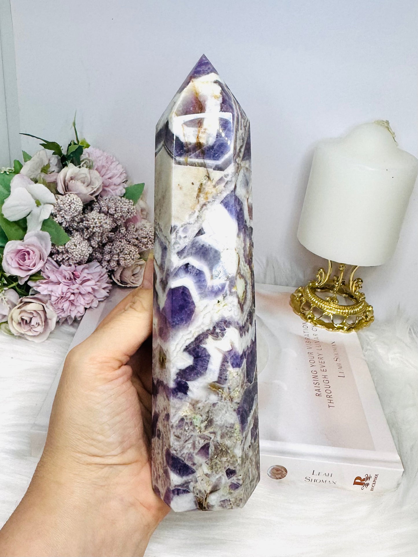 Large Dream | Chevron Amethyst Tower 20.5cm 742g