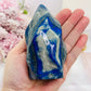 Large 466gram 11cm Lapis Lazuli Carved Flame