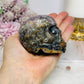 Root Fluorite Carved Skull 8cm 323g