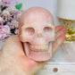 Large Pink Opal Carved Skull 10cm 828g