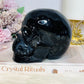 Huge Black Agate Carved Skull 11.5cm 1.24KG