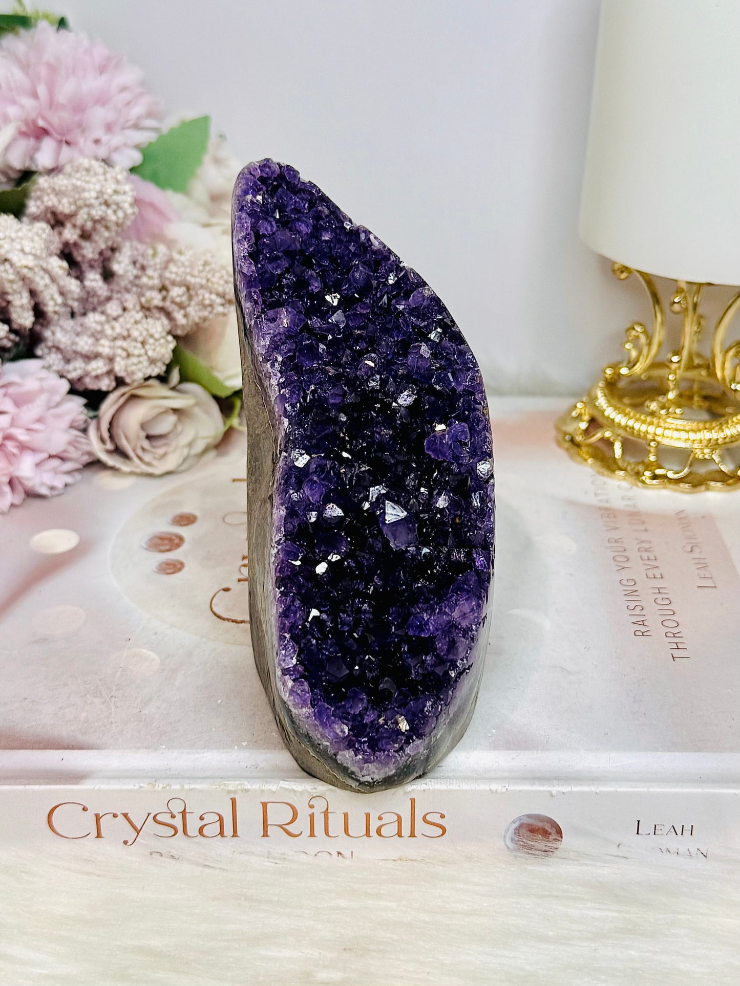 High Grade Deep Purple Amethyst Base Cut Cluster 10cm 609cm