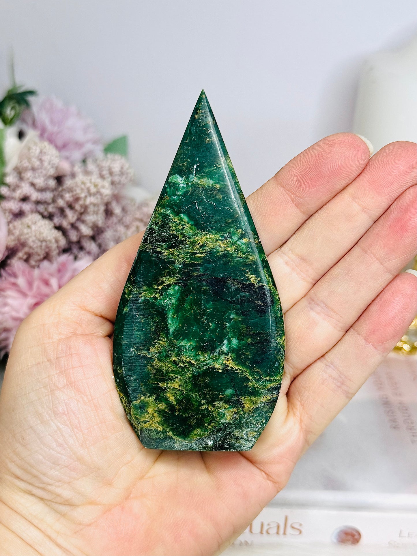 Emerald Jasper Flame | Freeform 11cm
