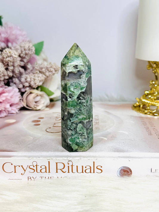 Moss Agate Tower | Point 9cm