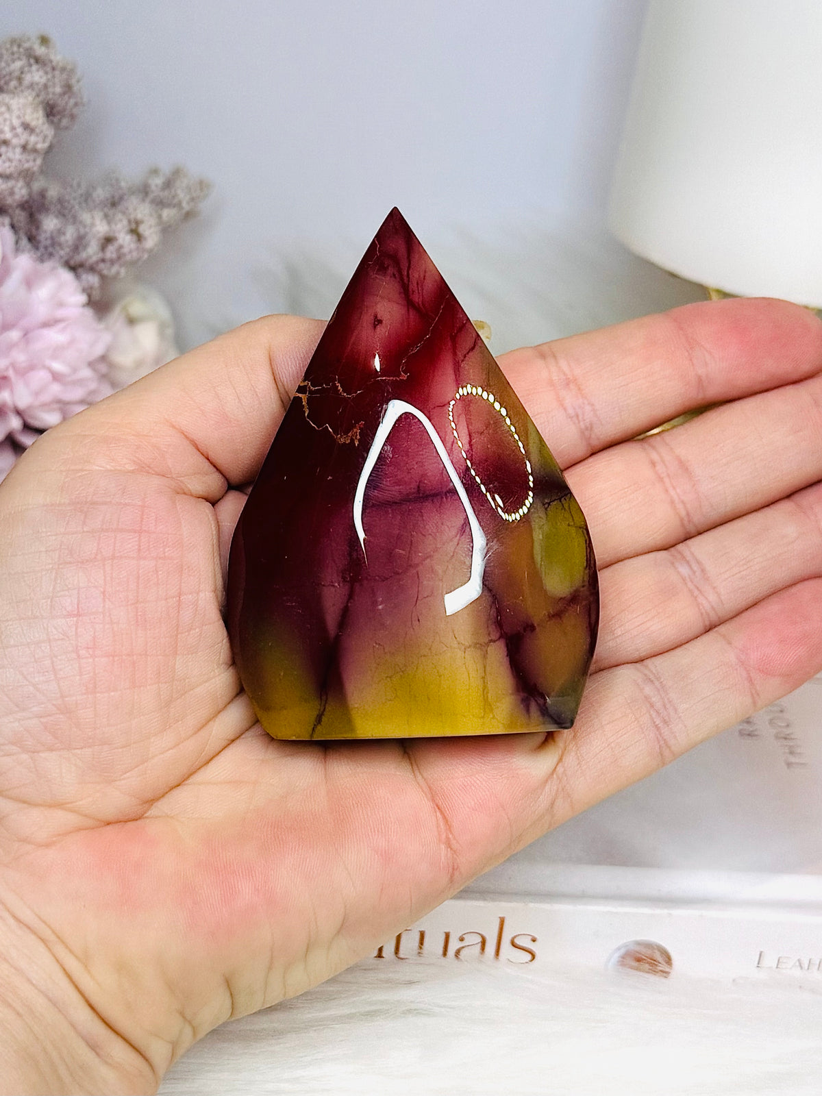 Mookaite Jasper Carved Flame 8cm