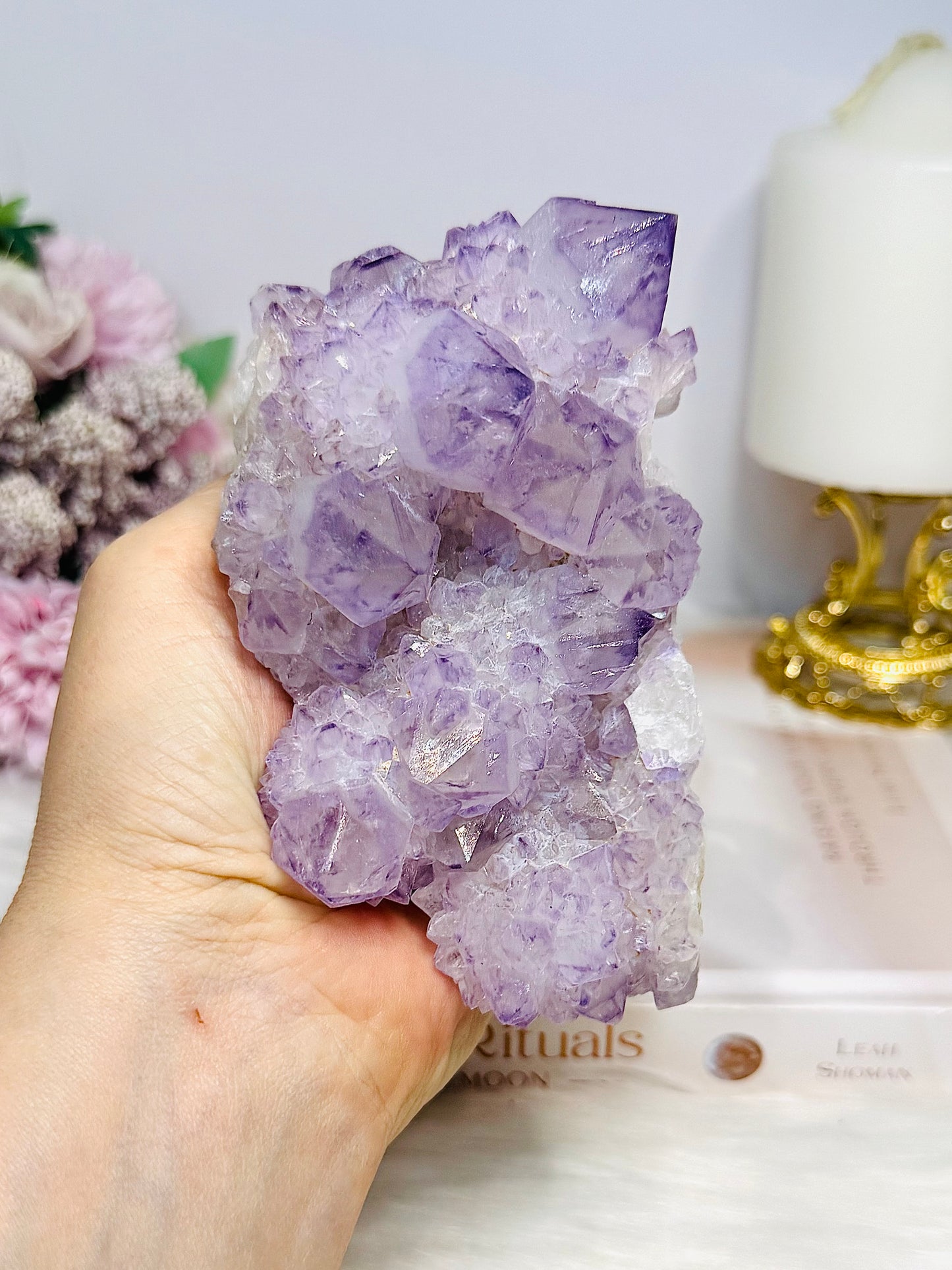 Large Natural Spirit Quartz Cluster Specimen 11.5cm 381g