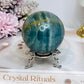 Blue Onyx Sphere on Stand 350g