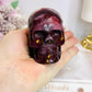 Mookaite Jasper Carved Skull 8cm 330g (natural crack)