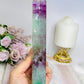 Tall Watermelon Fluorite Tower 20.5cm with Rainbows