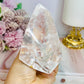 Large High Grade Clear Quartz Polished Freeform with Rainbows 346g