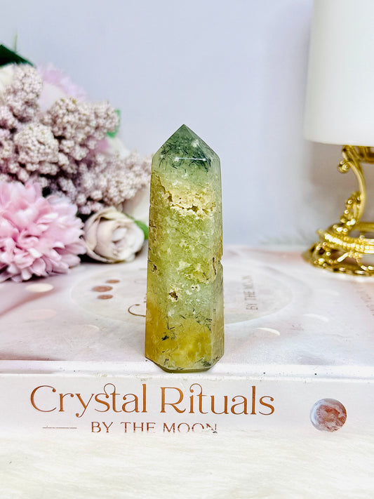 Natural Prehnite Tower | Point 8cm