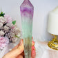 Watermelon Fluorite Wand | Tower with Rainbows  17.5cm