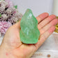Green Fluorite Carved Flame 8cm 264g