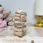 Pink Zebra Jasper Chunky Tower 9.5cm 221g