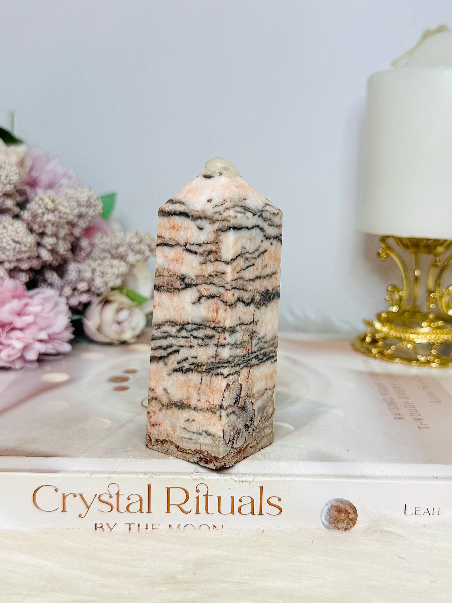 Pink Zebra Jasper Chunky Tower 9.5cm 221g