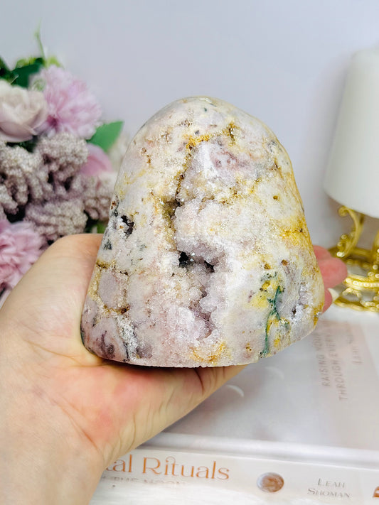 Large Natural Pink Amethyst Chunky Druzy Freeform From Brazil 679gram