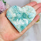 High Grade Blue Caribbean Calcite Carved Heart 9cm