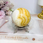 Orange Calcite Sphere on Stand 335g