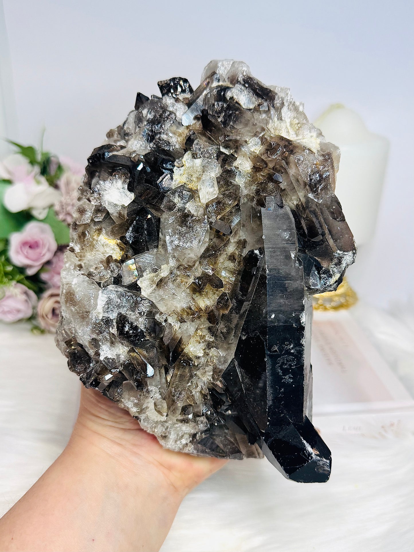 Large Smokey Quartz Specimen 1.7KG 18.5cm