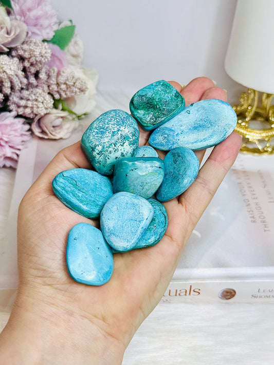 Natural Chrysocolla Flat Stones $10 each