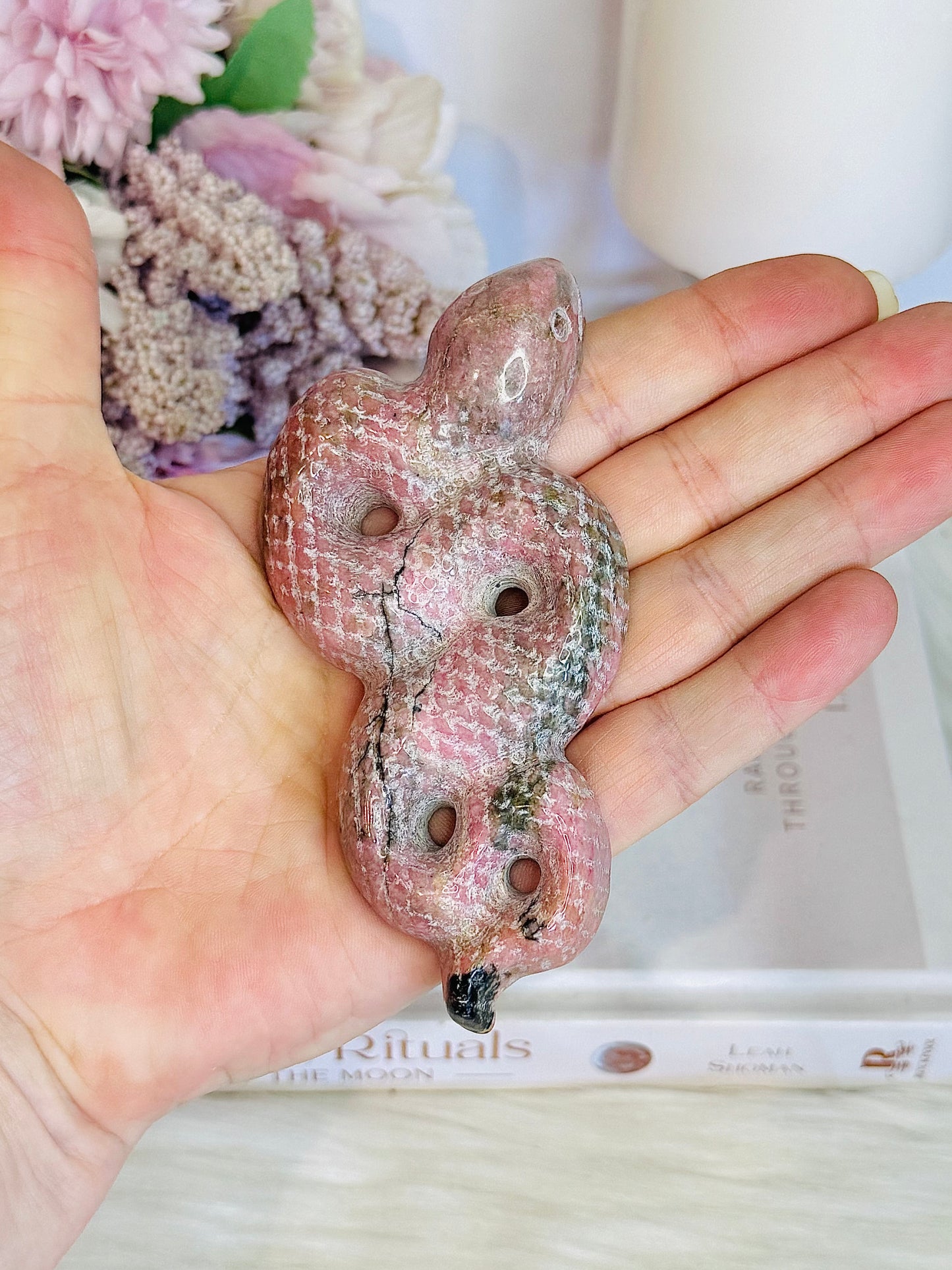 Rhodonite Carved Snake 11cm