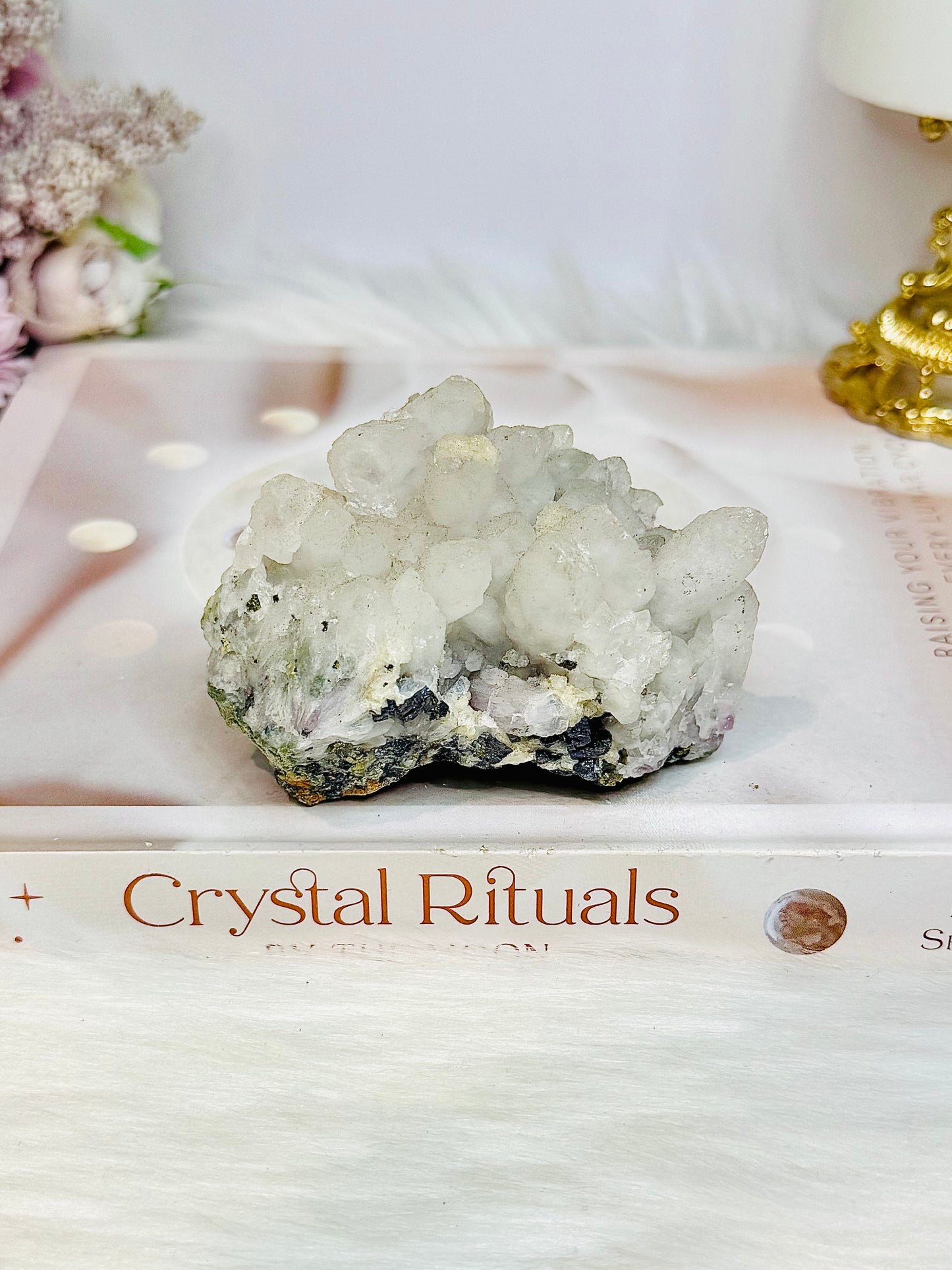 Quartz Cluster in Pyrite 8cm