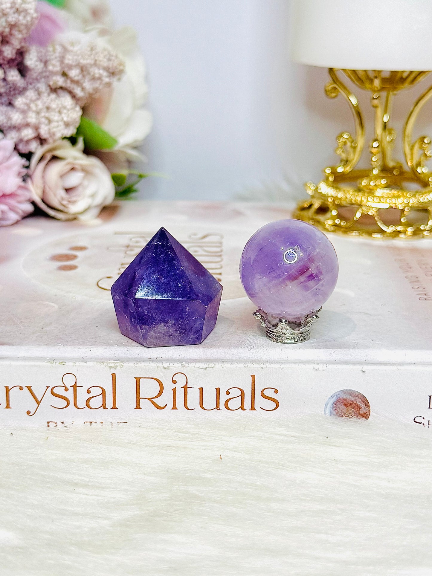 Perfect For Your Desk ~ Small Amethyst Cupcake Point & Sphere