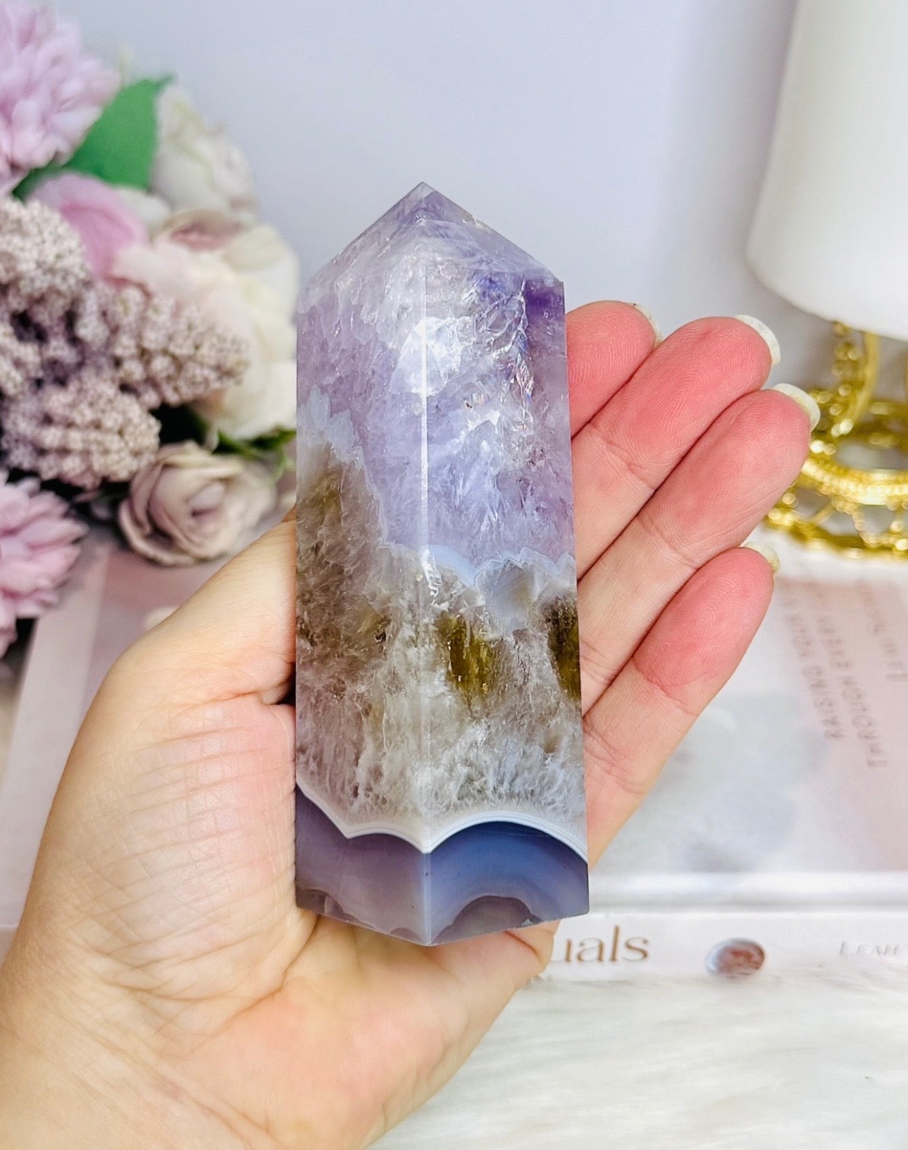 Amethyst X Agate Chunky Tower 11cm