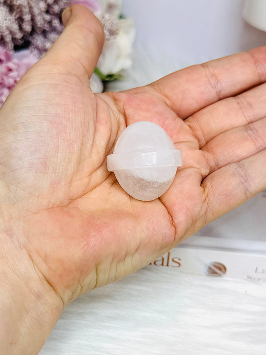 Clear Quartz Carved Planet