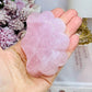 Rose Quartz Carved. Chunky Shell with Mini Amethyst Spheres 9cm