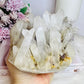 Rare Collectors Piece - Large Natural Clear Quartz Cluster with Purple Fluorite Inclusions 1.6KG