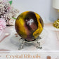 Large Mookaite Jasper Sphere on Stand 371g