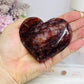 High Grade Fire Quartz Heart On Stand 8cm