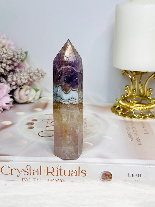 Crazy Lace Amethyst Tower 11cm