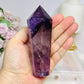 Phantom Amethyst Wand | Tower 11.5cm With Rainbows